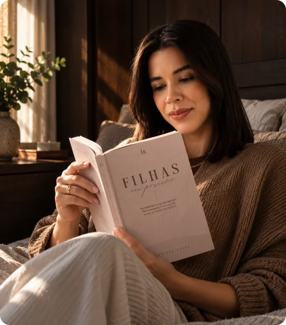 Larissa Sales lendo Filhas em Posição